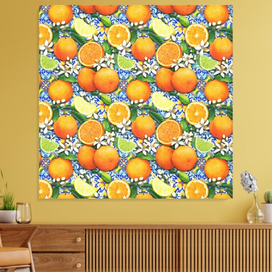 Sinaasappel en Lemons Canvas Afdruk (Insitu (Woonkamer))