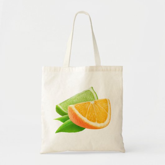 Sinaasappel en limoen tote bag (Voorkant)