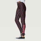 Sinaasappel en Orchid Awareness Ribbon Aangepaste Leggings (Links)