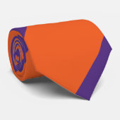 Sinaasappel- en paardenbredplankband stropdas (Opgerold)