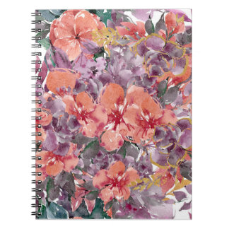 Sinaasappel en Paars Notitieboek van Floral