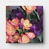 Sinaasappel en paarse bloemen fotoplaat (Voorkant)