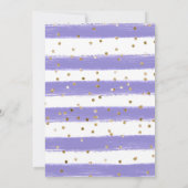 Sinaasappel en paarse bloemen gouden Lijst bruilof Kaart