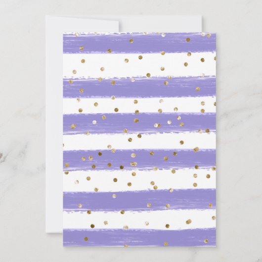 Sinaasappel en paarse bloemen gouden Lijst bruilof Kaart (Achterkant)