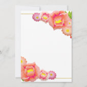 Sinaasappel en peach bruiloft kaart (Achterkant)