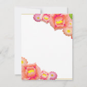 Sinaasappel en peach bruiloft save the date (Achterkant)