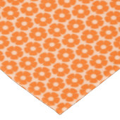 Sinaasappel en Peach Retro 60s Floral Pattern Tafelkleed (Gekanteld)