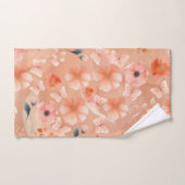 Sinaasappel en perzik bloemen en vlinders handdoek (Handdoek)