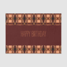 Sinaasappel en perzikbloemig verjaardagsweefpapier