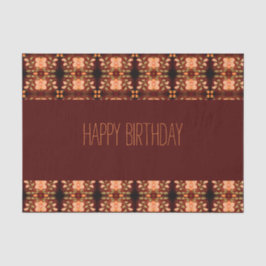 Sinaasappel en perzikbloemig verjaardagsweefpapier tissuepapier