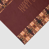 Sinaasappel en perzikbloemig verjaardagsweefpapier tissuepapier (Detail)