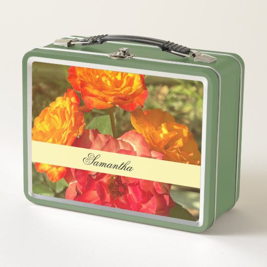 Sinaasappel en rode bloementuin (Voorkant)