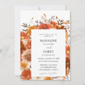 Sinaasappel en rode Herfst Kaart (Voorkant)