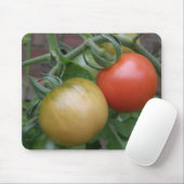 Sinaasappel en rode tomaten Mousepad Muismat (Met muis)