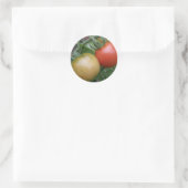 Sinaasappel- en rode tomaten ronde sticker (Tas)