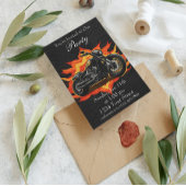 Sinaasappel en Rood Ervaar het Flames Bike Party! Kaart