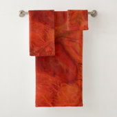 sinaasappel en rood Marmer abstract Bad Handdoek (Insitu)