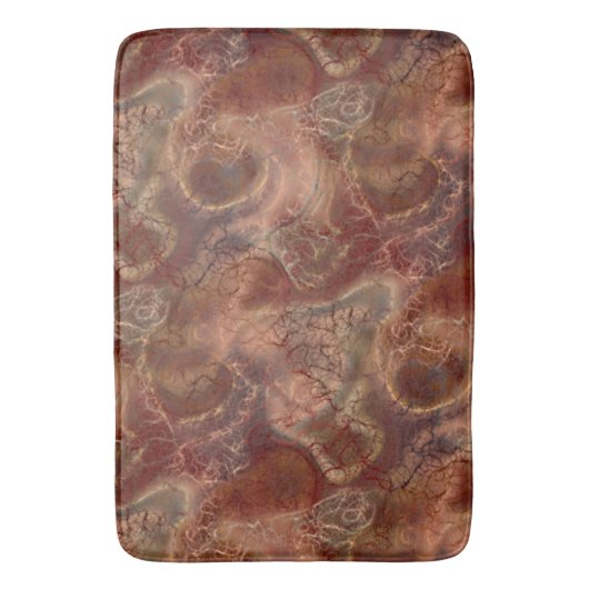 sinaasappel en rood Marmer abstract Badmat (Voorkant Verticaal)