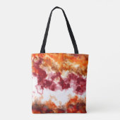 Sinaasappel en rood marmer tote bag (Achterkant)