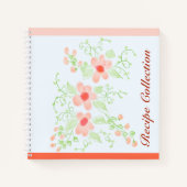 Sinaasappel en roze bloemig notitieboek (Voorkant)