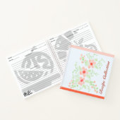 Sinaasappel en roze bloemig notitieboek (Binnen)