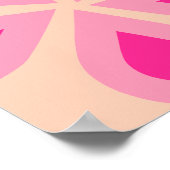 Sinaasappel en roze bloemig poster (Hoek)
