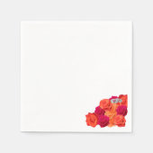 Sinaasappel en roze-bloesems en schittering- Serve Servet (Voorkant)