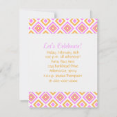 Sinaasappel en roze diamant: 13e uitnodiging (Achterkant)