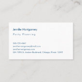 Sinaasappel en roze Floral Bouquet met diamant Lij Visitekaartje (Achterkant)