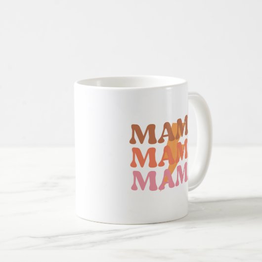Sinaasappel en Roze Mama Mama Koffie Mok (Voorkant rechts)