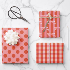 Sinaasappel en roze patronen Verpakking Papieren s Inpakpapier Vel