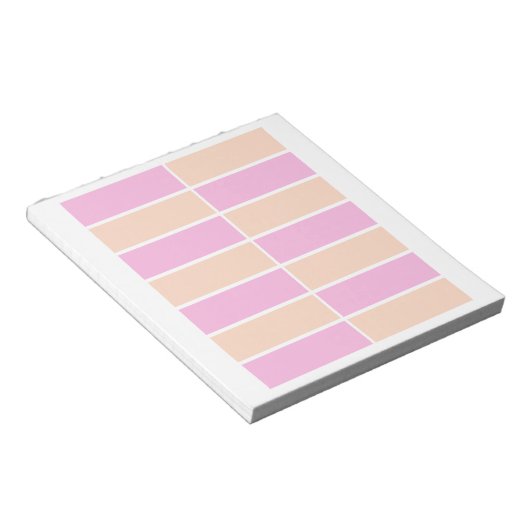 Sinaasappel en Roze Planner Notitieblok (Schuin)