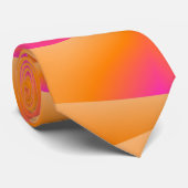 Sinaasappel en roze Roos Stropdas (Opgerold)