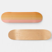 Sinaasappel en Roze Stripe Gradient Skateboard (Horizontaal)
