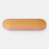 Sinaasappel en Roze Stripe Gradient Skateboard (Horizontaal)