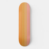 Sinaasappel en Roze Stripe Gradient Skateboard (Voorkant)