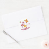 Sinaasappel en Roze Vlinder Stickers (Envelop)