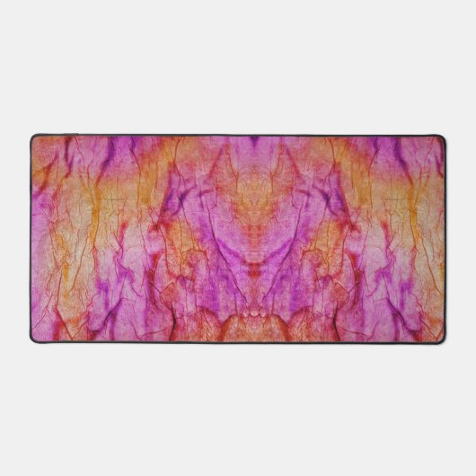 Sinaasappel en roze weefselpapier ontwerp bureaumat (Voorkant)