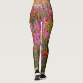 Sinaasappel en Roze Zomerbloemen Legging (Achterkant)