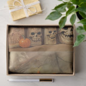  Sinaasappel en Tan Spooky Halloween Tissuepapier (Geschenk)