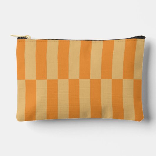 Sinaasappel en Tarwebes Striped Patroonontwerp Etui (Voorkant)