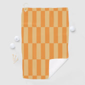 Sinaasappel en Tarwebes Striped Patroonontwerp Golfhanddoek (Insitu)