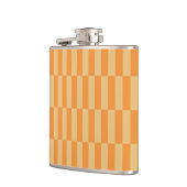 Sinaasappel en Tarwebes Striped Patroonontwerp Heupfles (Links)