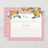 Sinaasappel en Tegels Recept Kaart | Keuken Decor (Voorkant / Achterkant)