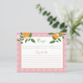 Sinaasappel en Tegels Recept Kaart | Keuken Decor (Staand voorkant)