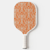  Sinaasappel en White Damask gepersonaliseerd Pickleball Paddle (Achterkant)