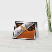 Sinaasappel en Wit Diploma Bedankkaart (Voorkant)