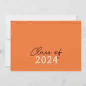 Sinaasappel en Wit Filmstrip 6 Foto Afstuderen Kaart (Achterkant)