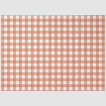 Sinaasappel en wit geblokt papier