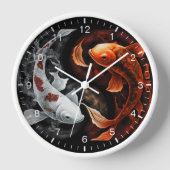 Sinaasappel en wit Lucky Koi Fish Japan Art (Voorkant)